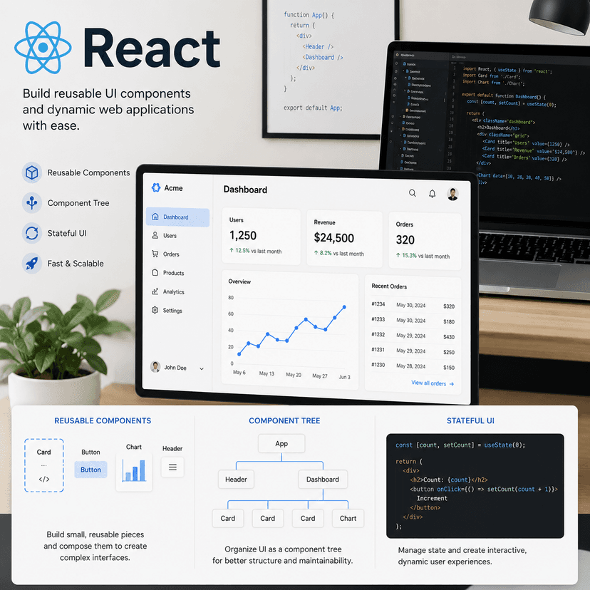React
